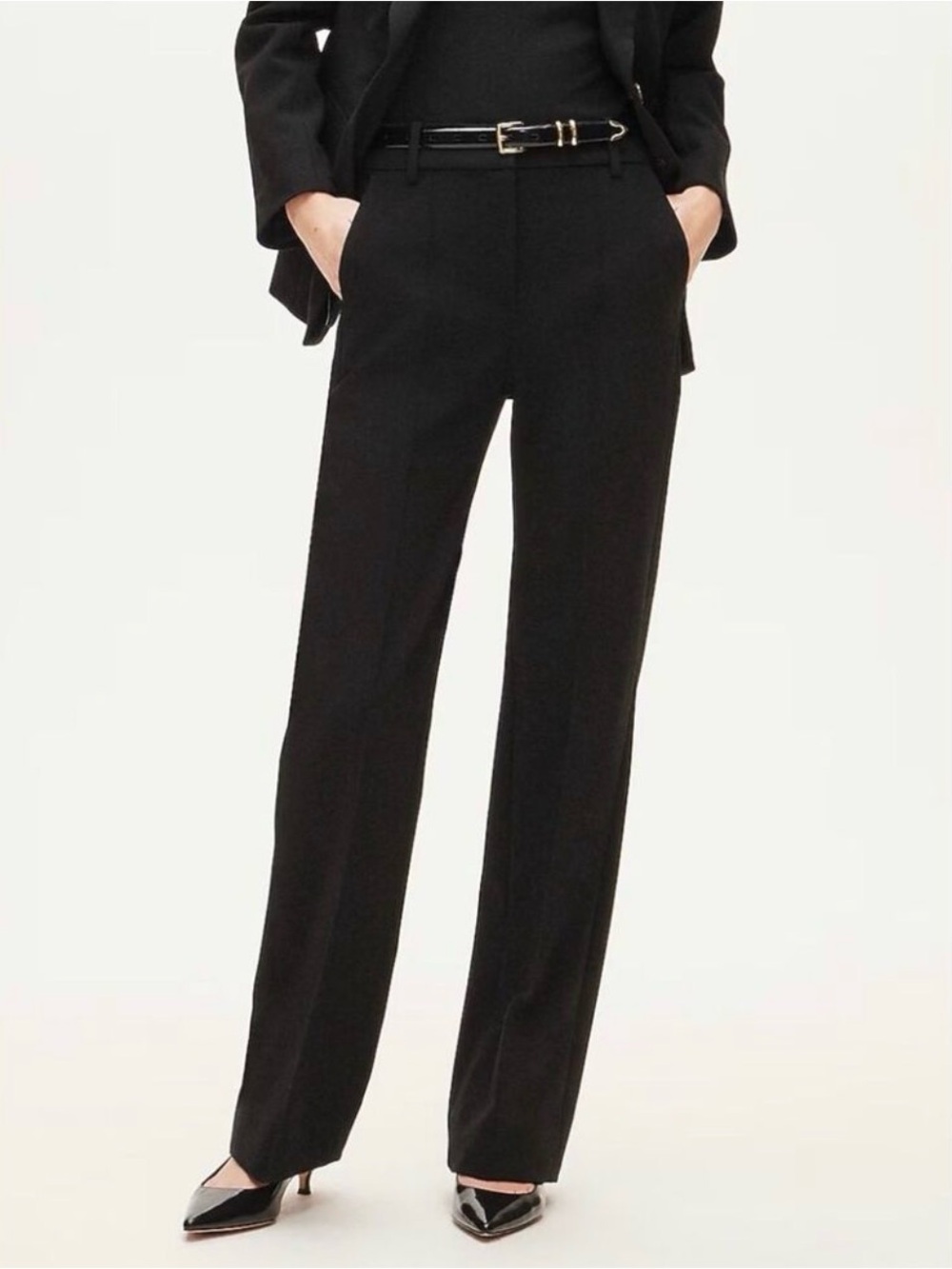 J.Crew Natalia Pant in Four-Season Stretch Black Petite 2P NWT